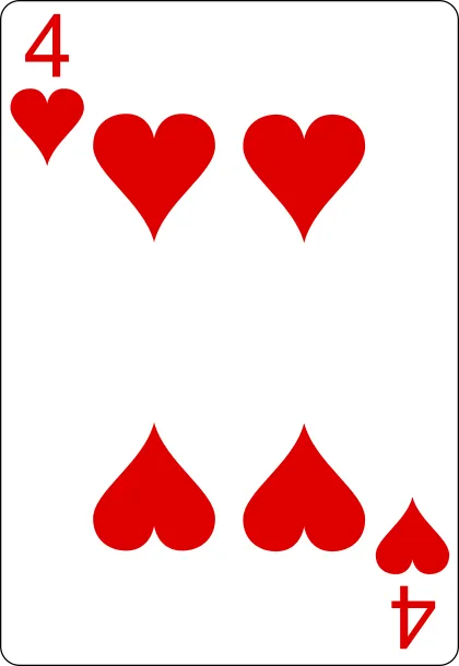 4 de corazones
